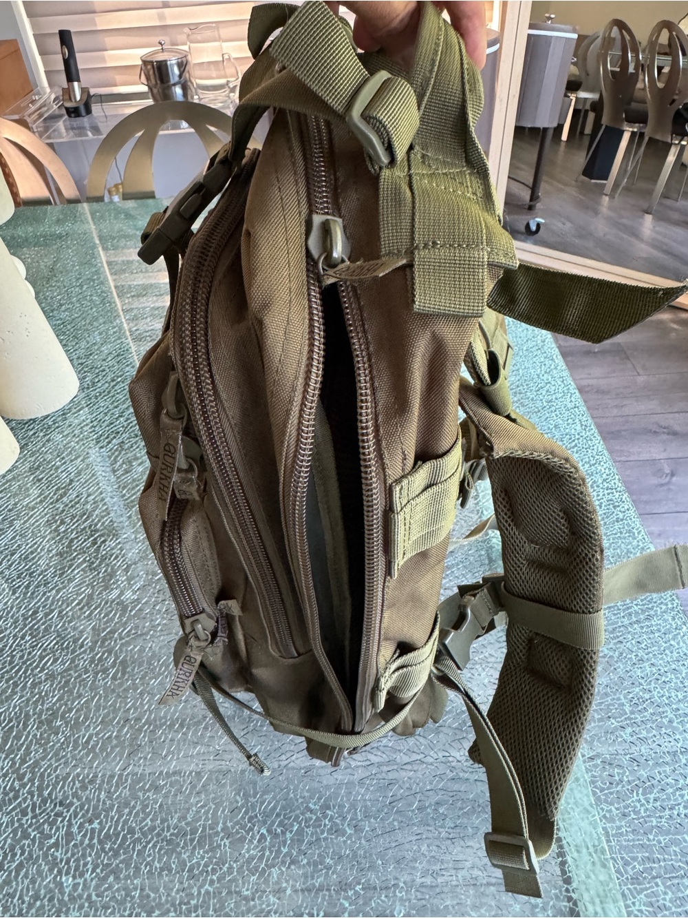Gurkha Cigars Tactical Men's Backpack in Olive Green - Picture 4 of 9